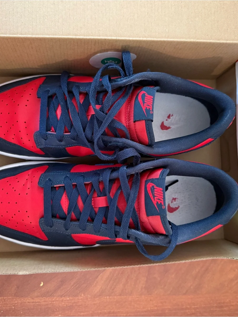 Nike Low-Top Sneakers in Red and Navy
